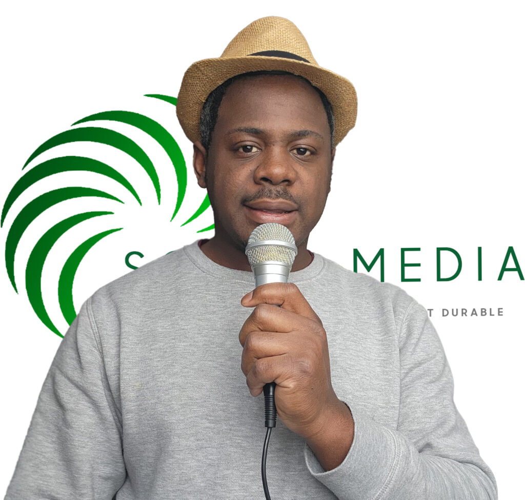 Aimeric Armel Teinkam fondateur de SONHA MEDIA entrain de présenté son éditorial